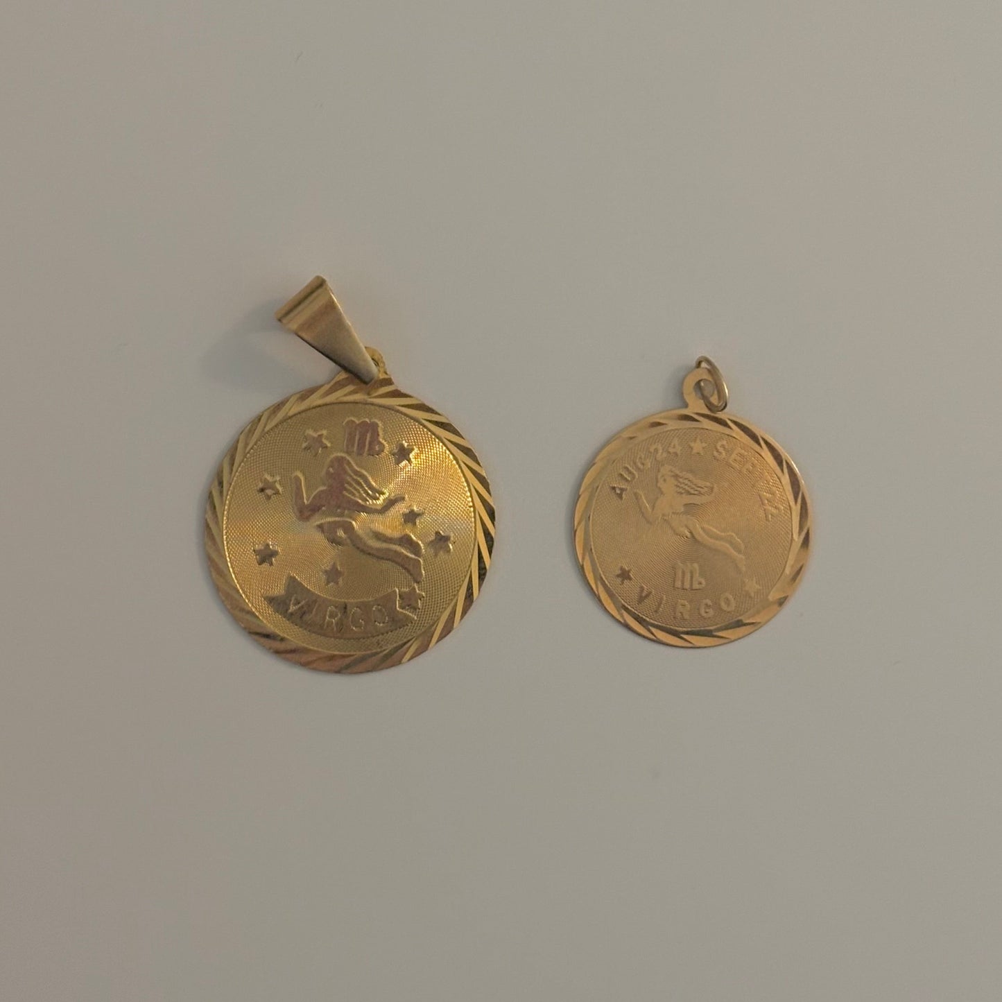 Vintage 14K Gold Virgo Zodiac Charm Pendant