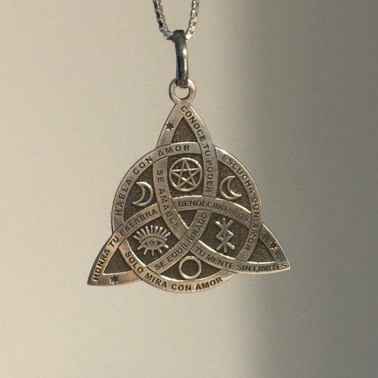 925 Sterling Silver Witch Knot Talisman Charm