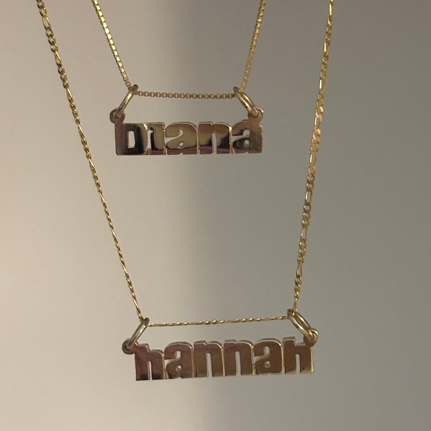 The Diana Nameplate | Signature 14K Gold Custom Nameplate