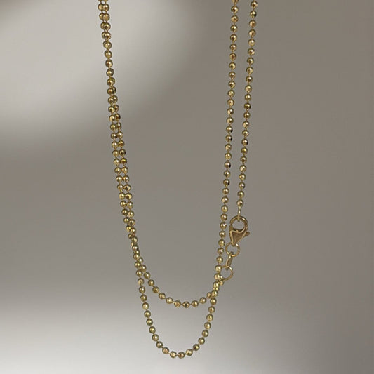 14k solid disco ball chain