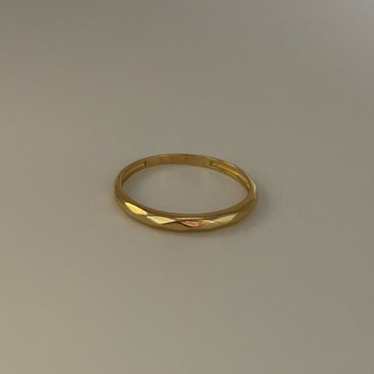 14k gold faceted ring