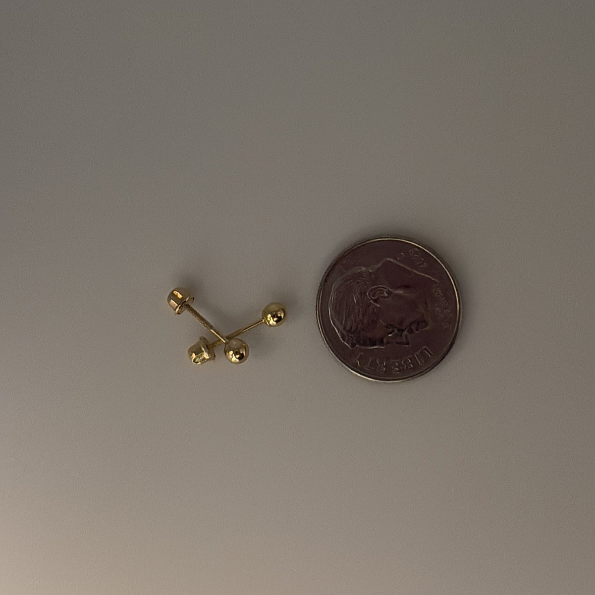 14k ball stud earrings