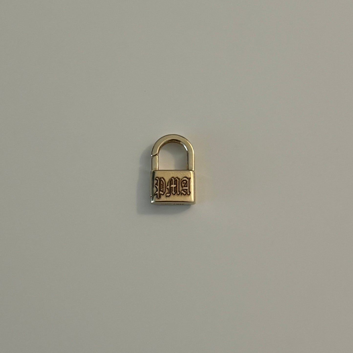 14K Yellow Gold Mini Padlock Charm – Engravable