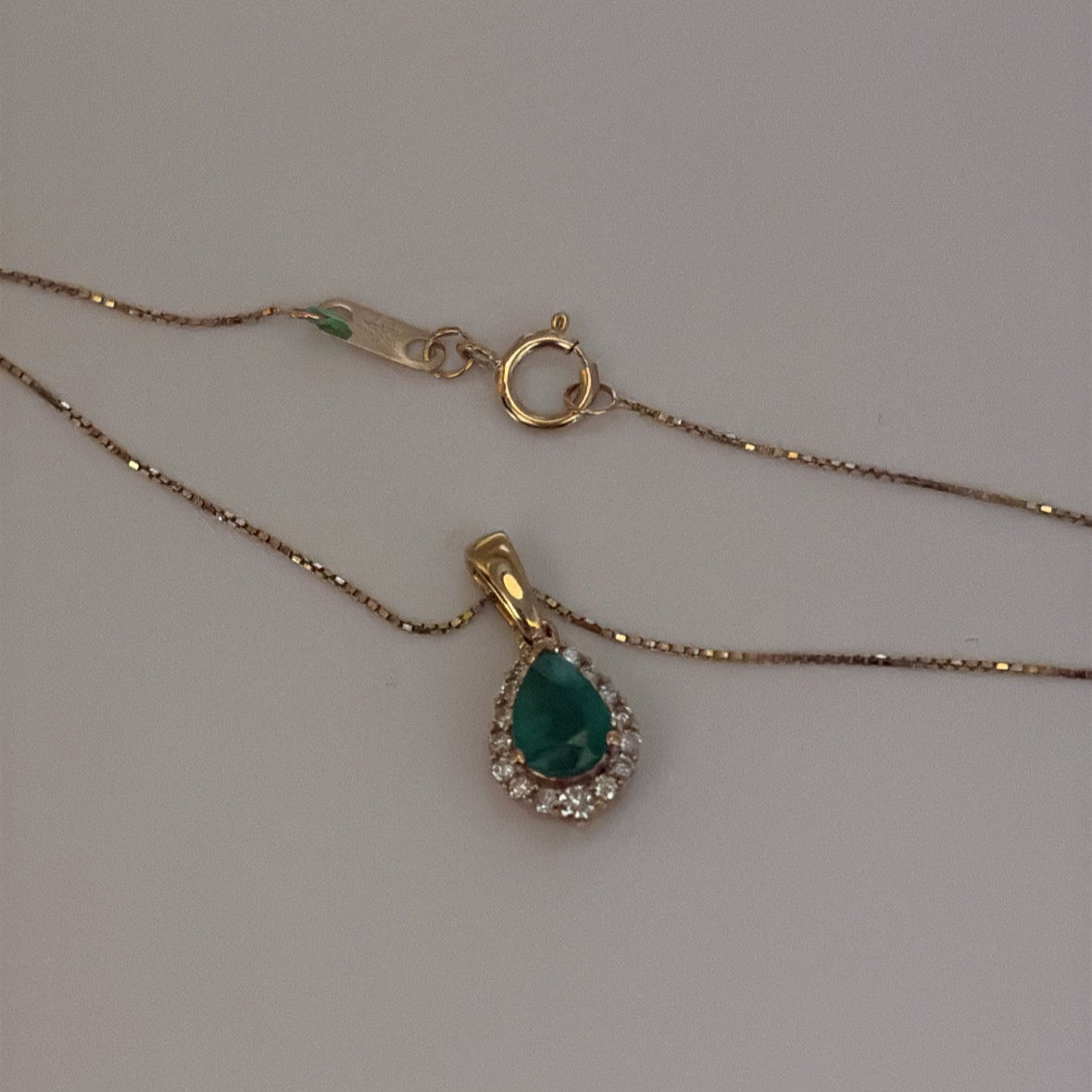 10K emerald necklace