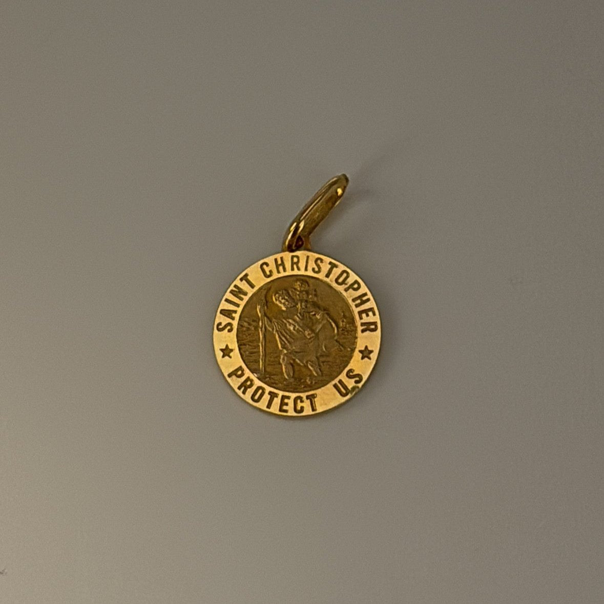 14K Saint Christopher medallion