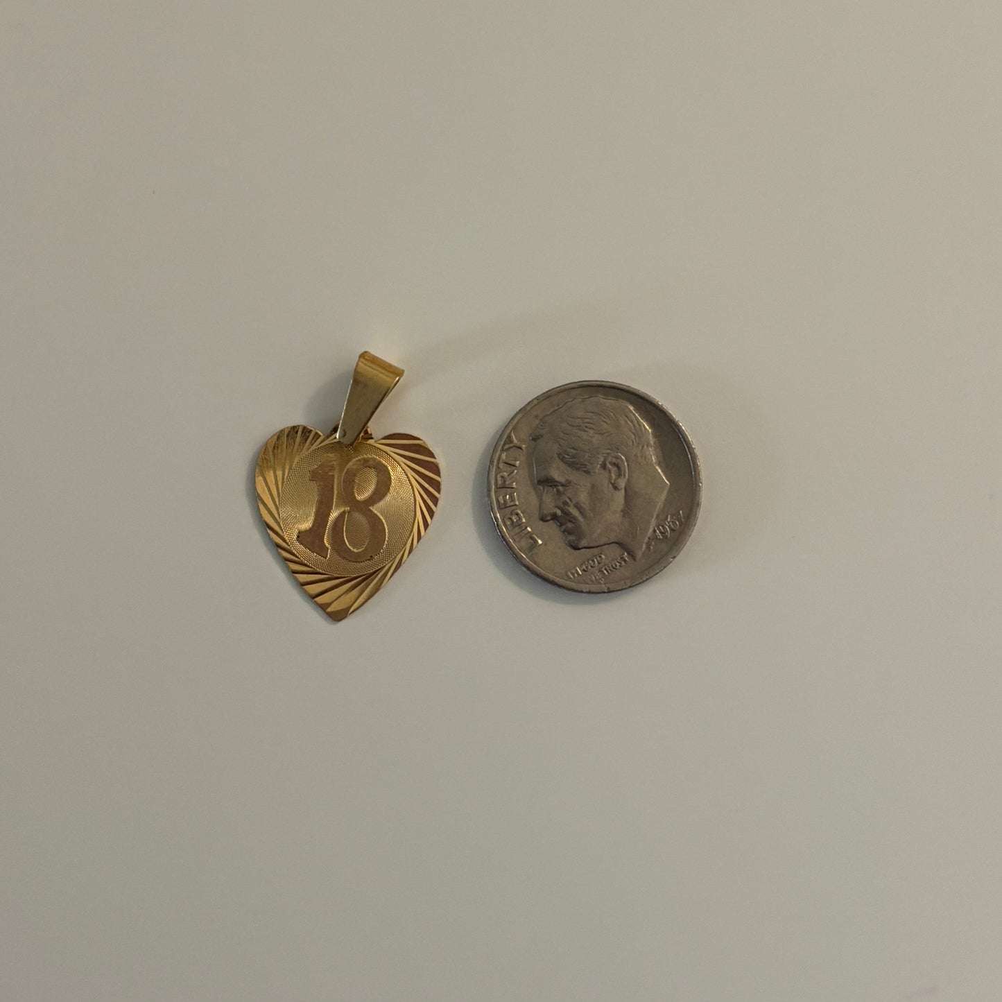 Vintage 14K Gold ‘18’ Heart Charm