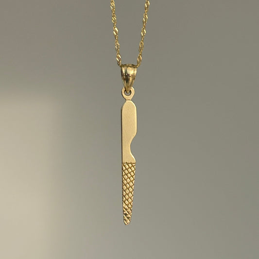 14K Yellow Gold Nail Filer Charm