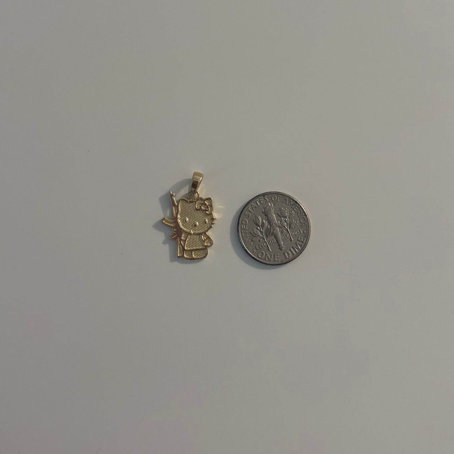 Hello Kitty-Inspired 14K Yellow Gold Charm