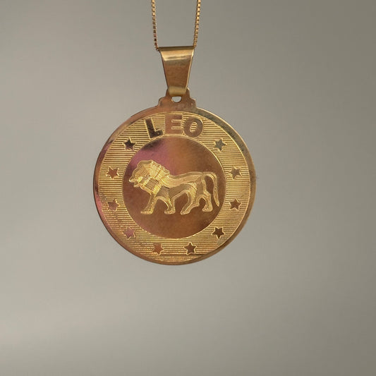 Vintage 14K Gold Leo Zodiac Charm