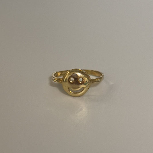 14k smiley ring