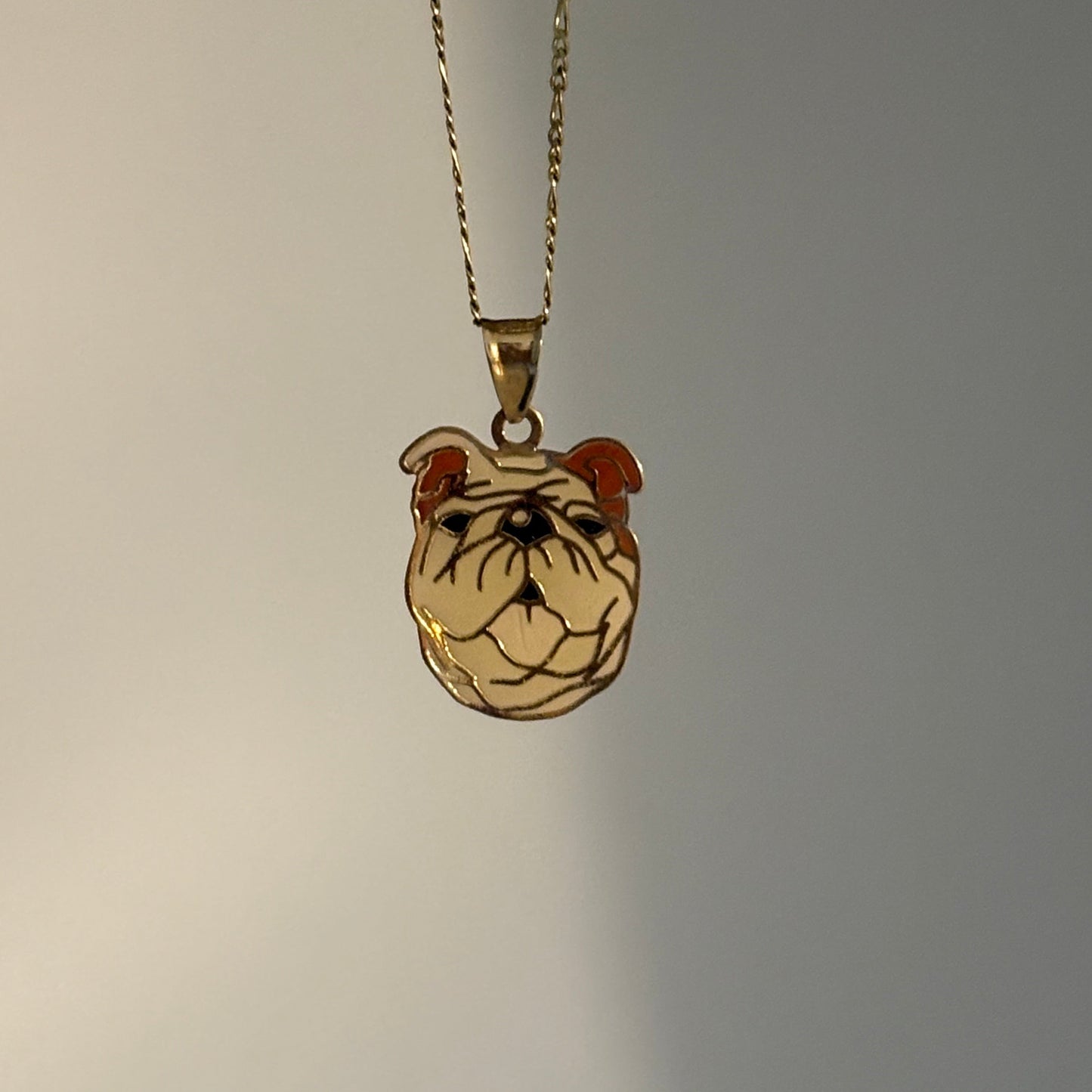 English Bulldog Charm – 14K Yellow Gold