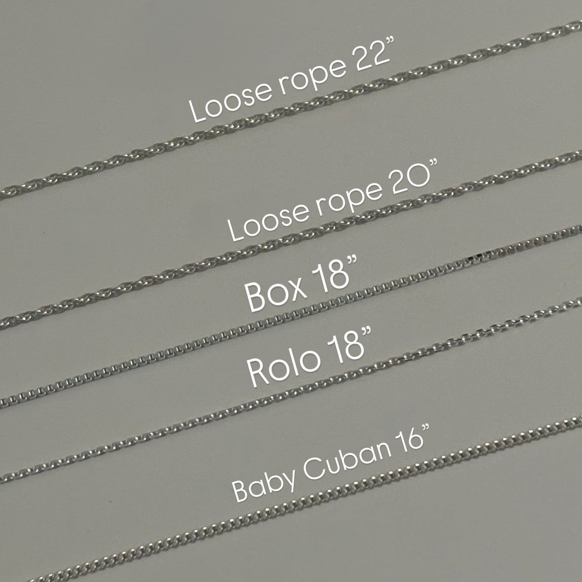Sterling Silver Chain Necklace – Multiple Styles & Lengths