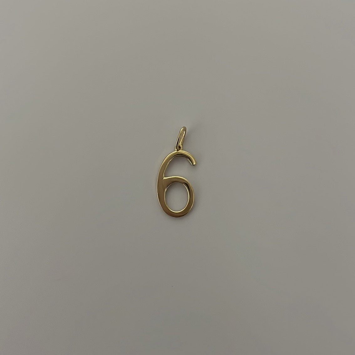 14K solid gold Number charms