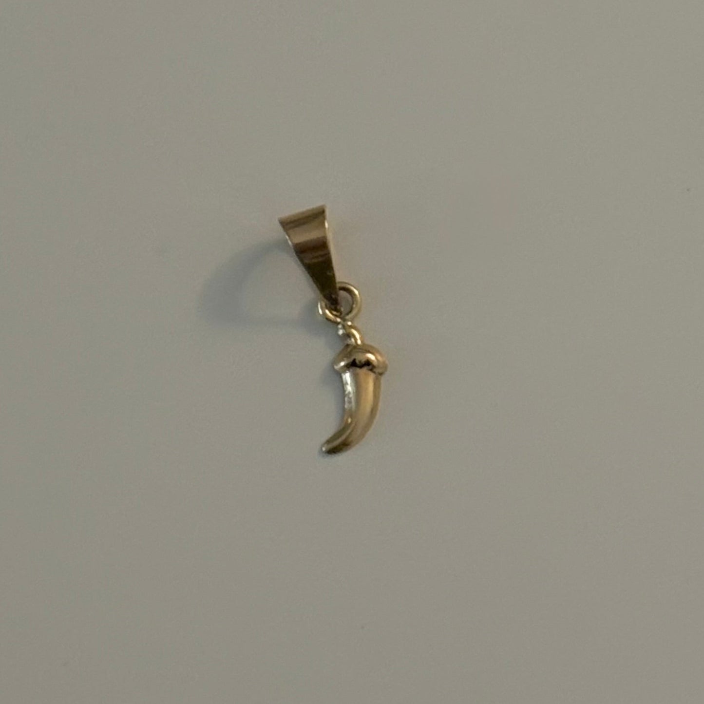 14K Gold Tiny Chili Pepper Charm Pendant