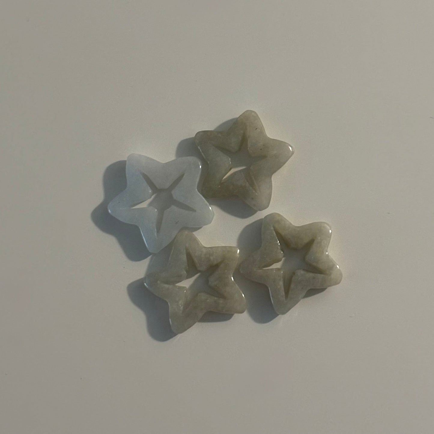 Jade Star Slider Charms -Light & Dark Jade