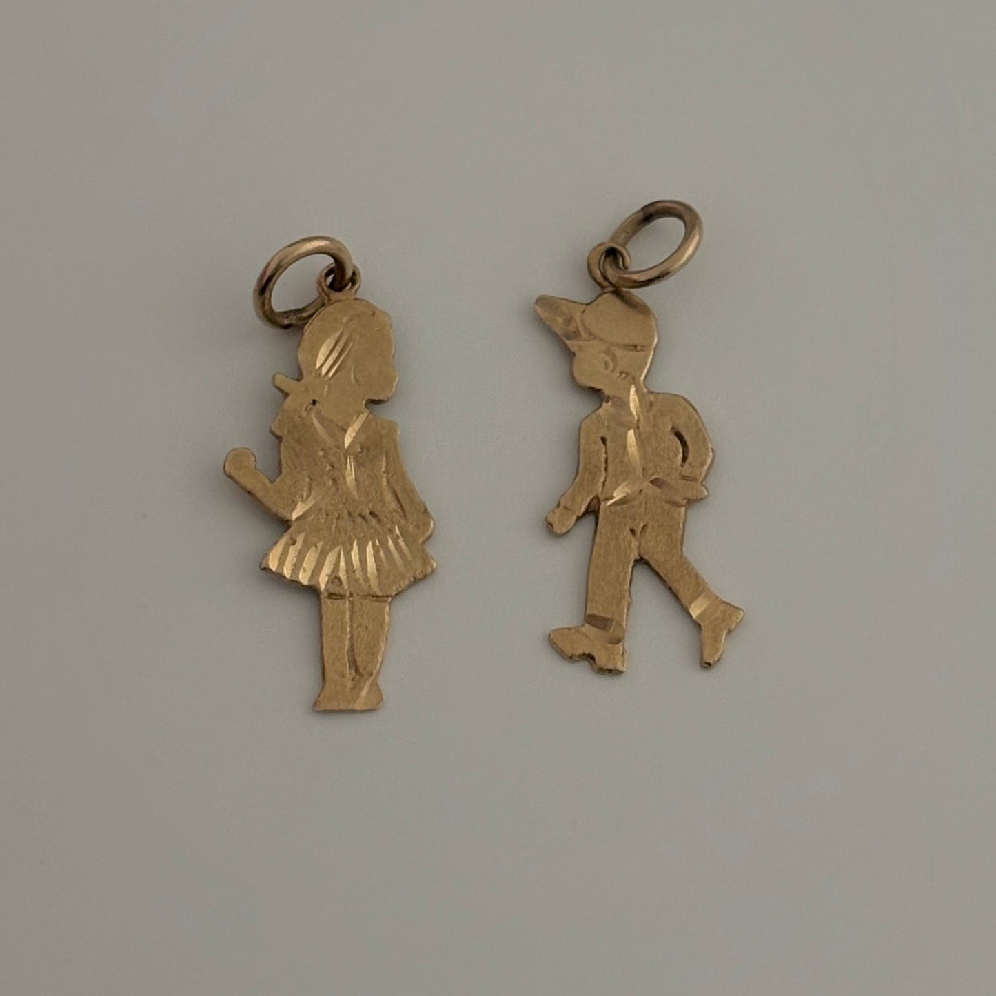 14K Gold Boy & Girl Child Silhouette Charm (Sold Separately)