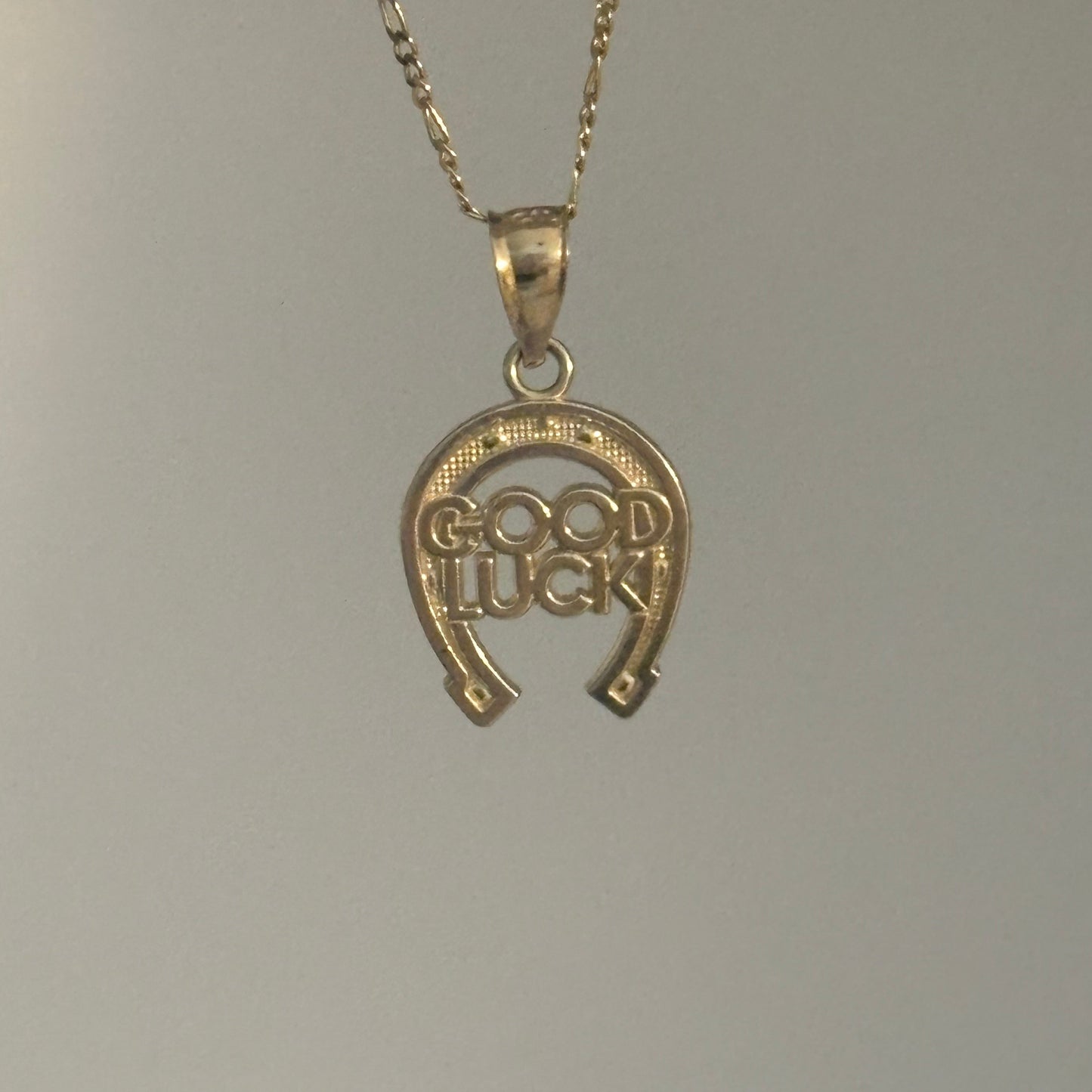 10K Gold Good Luck Horseshoe Charm | Lucky Horseshoe Pendant