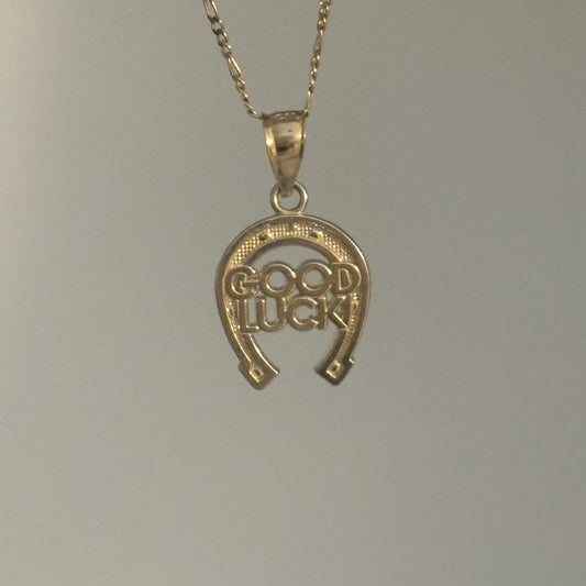 10K Gold Good Luck Horseshoe Charm | Lucky Horseshoe Pendant