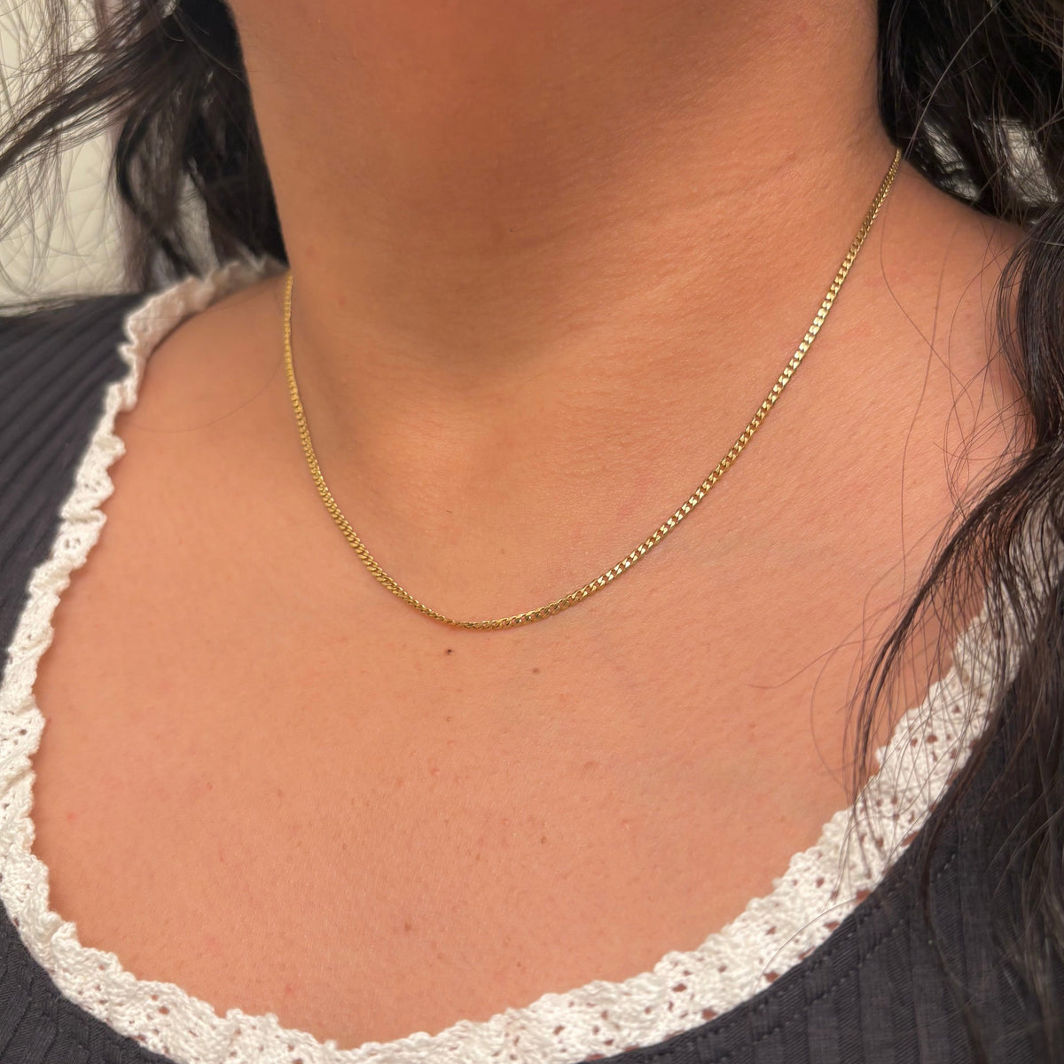 18K Yellow Gold Italian Cuban Link Chain – 18”