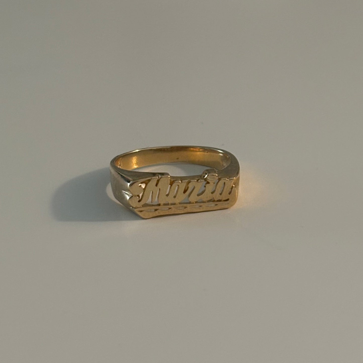 Vintage “Maria” Name Rings -14K Gold