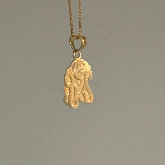 10K Yellow Gold “I ♥ My Dog” Puppy Charm