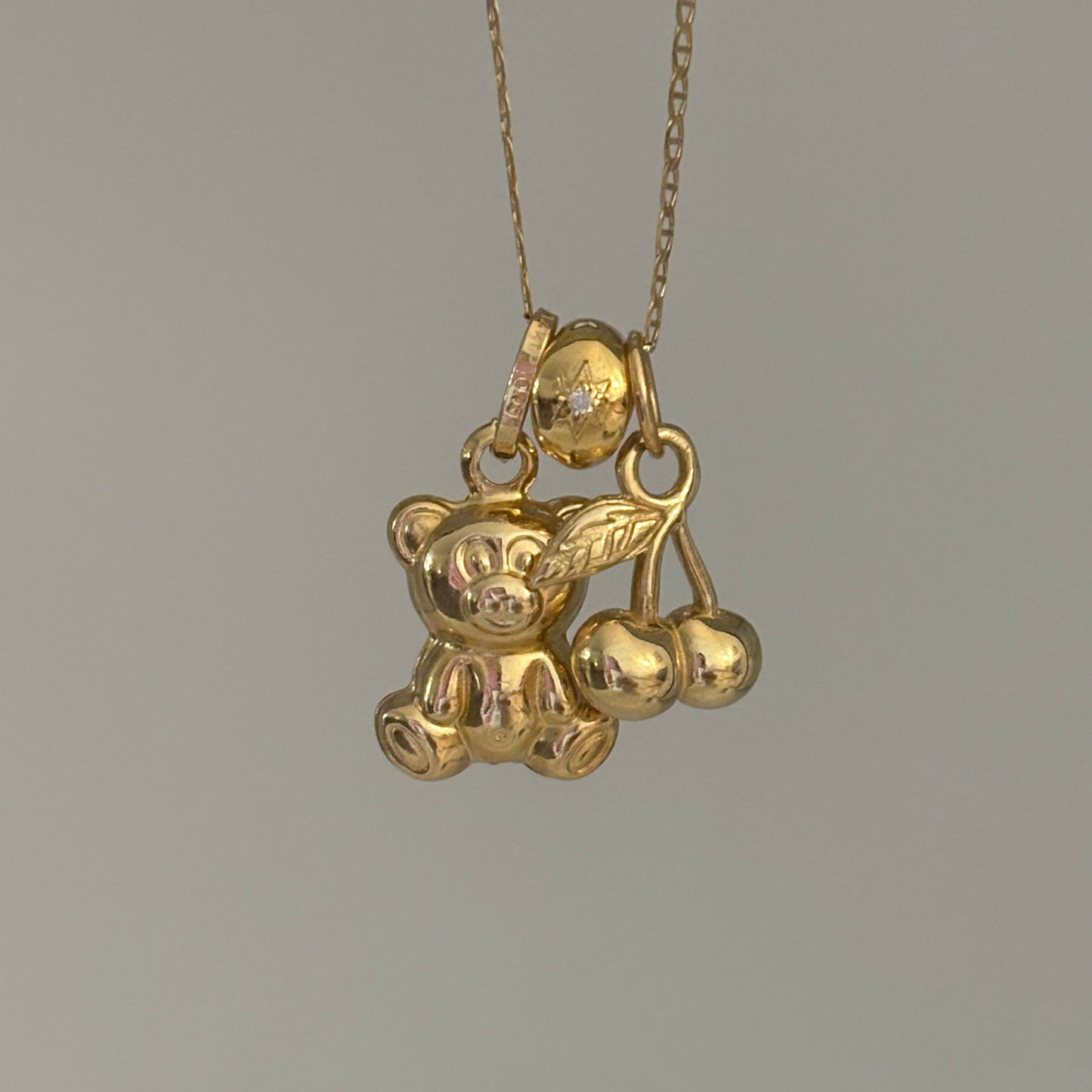 14K Gold Mini Starburst Diamond Slider (Spacer / Divider)