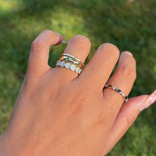 10K Gold Diamond Heart Ring