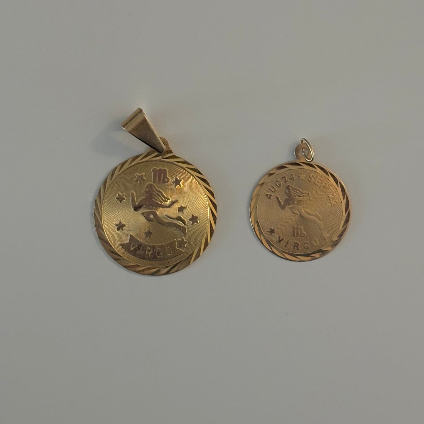 Vintage 14K Gold Virgo Zodiac Charm Pendant