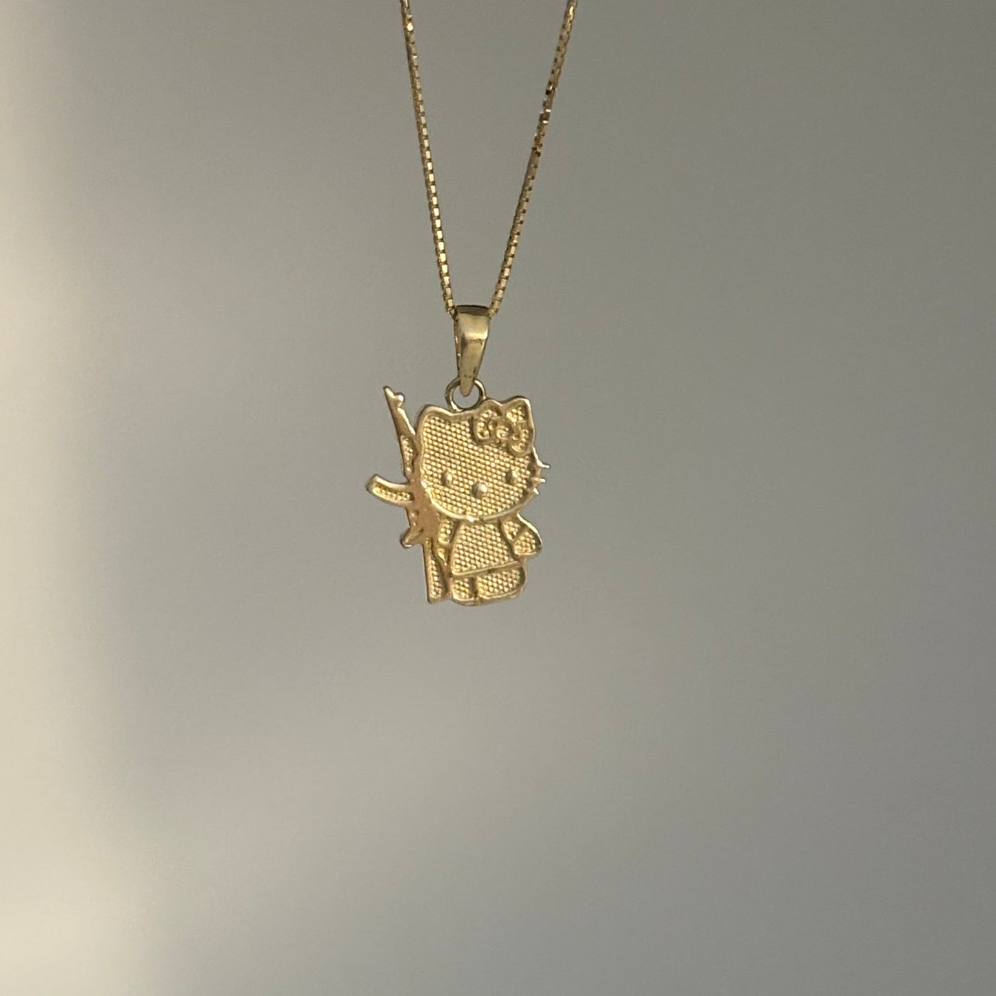 Hello Kitty-Inspired 14K Yellow Gold Charm