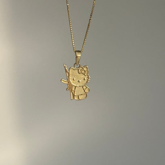 Hello Kitty-Inspired 14K Yellow Gold Charm