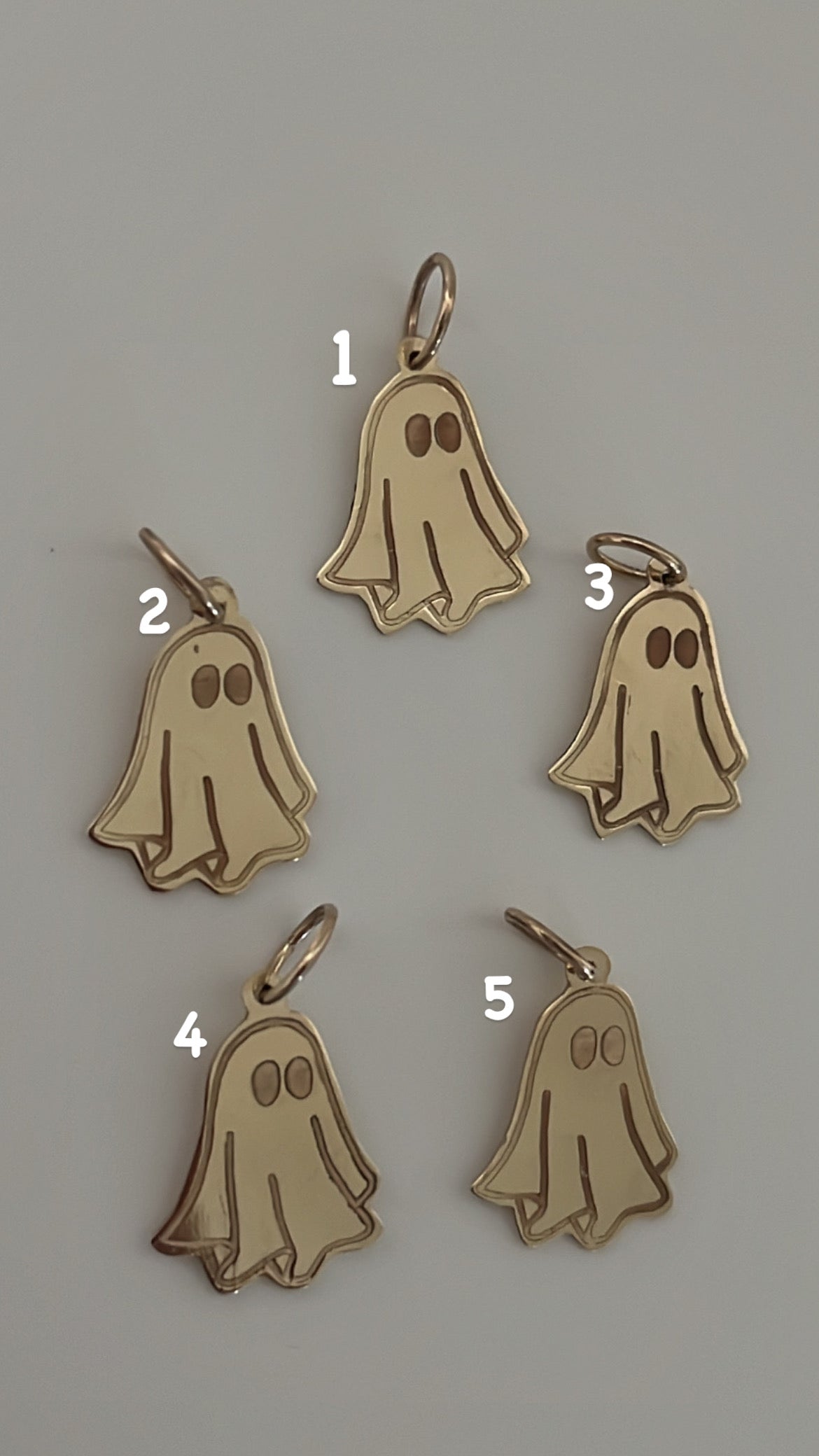 14K solid ghost charm