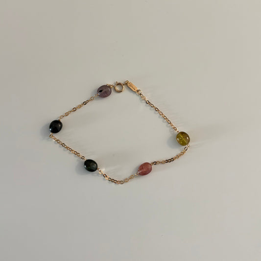 Vintage 14K Italian Luisiana by Mazzini Gemstone Bracelet