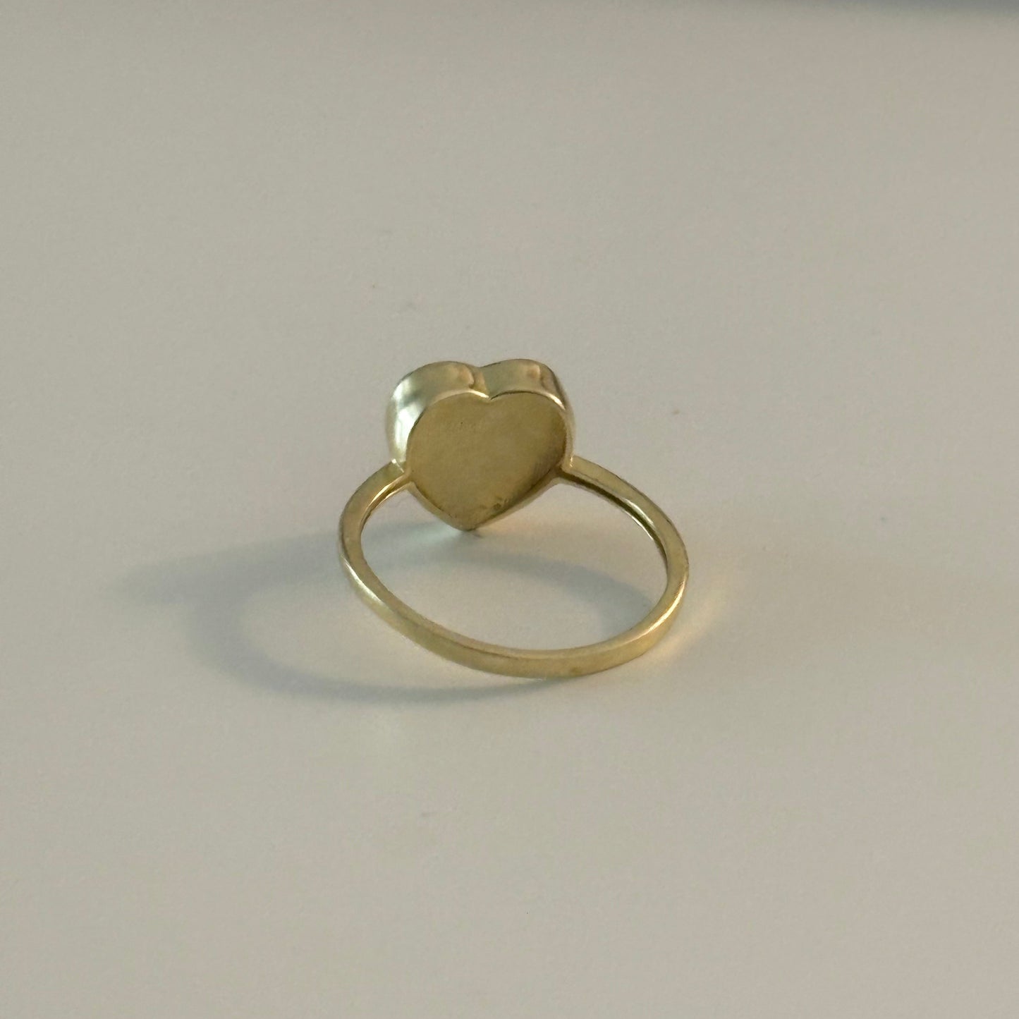 10K Yellow Gold Heart Evil Eye Ring