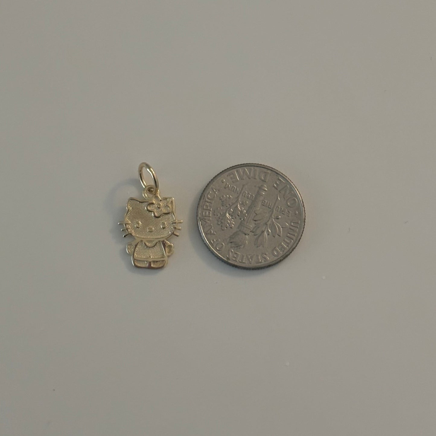 14K Gold Hello Kitty Inspired Charm with Flower