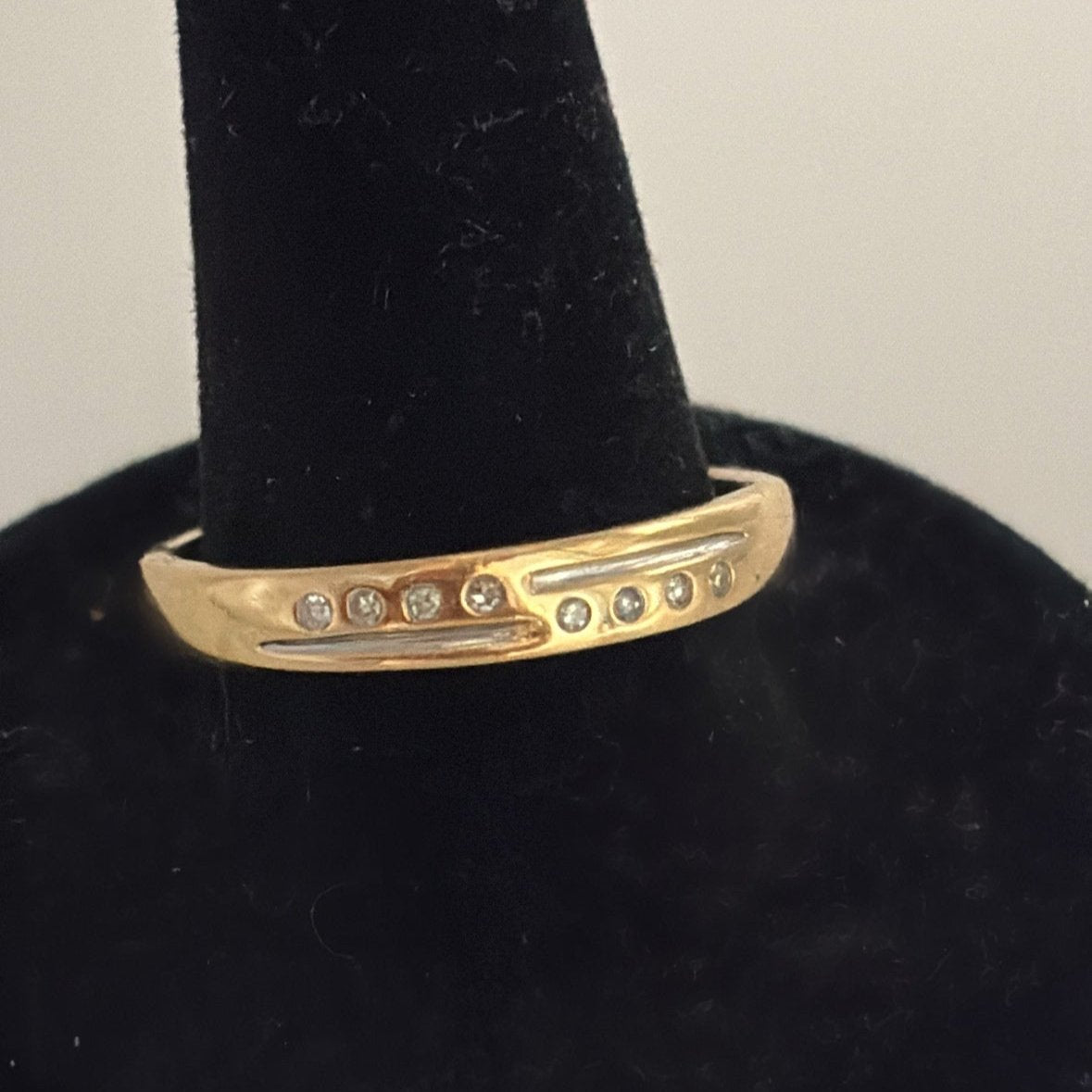 14k solid gold diamond ring