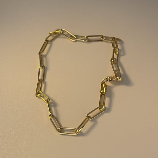 14k Paperclip bracelet