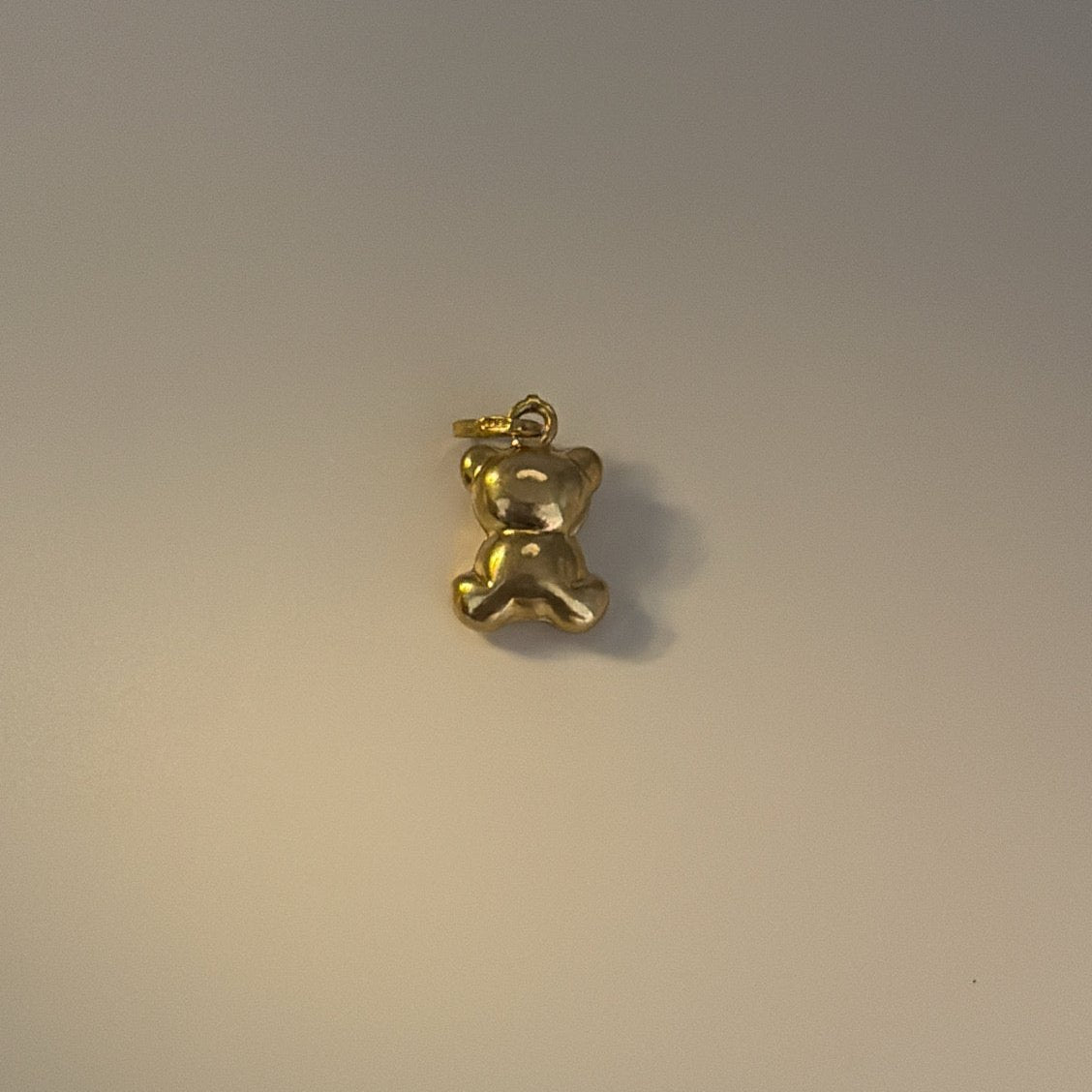 14K Puffy bear charm