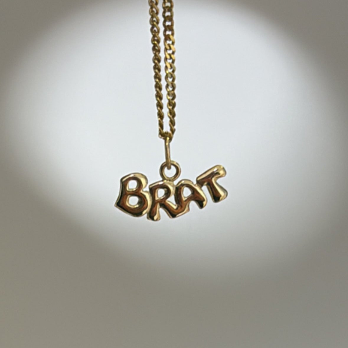 14k solid gold BRAT charm