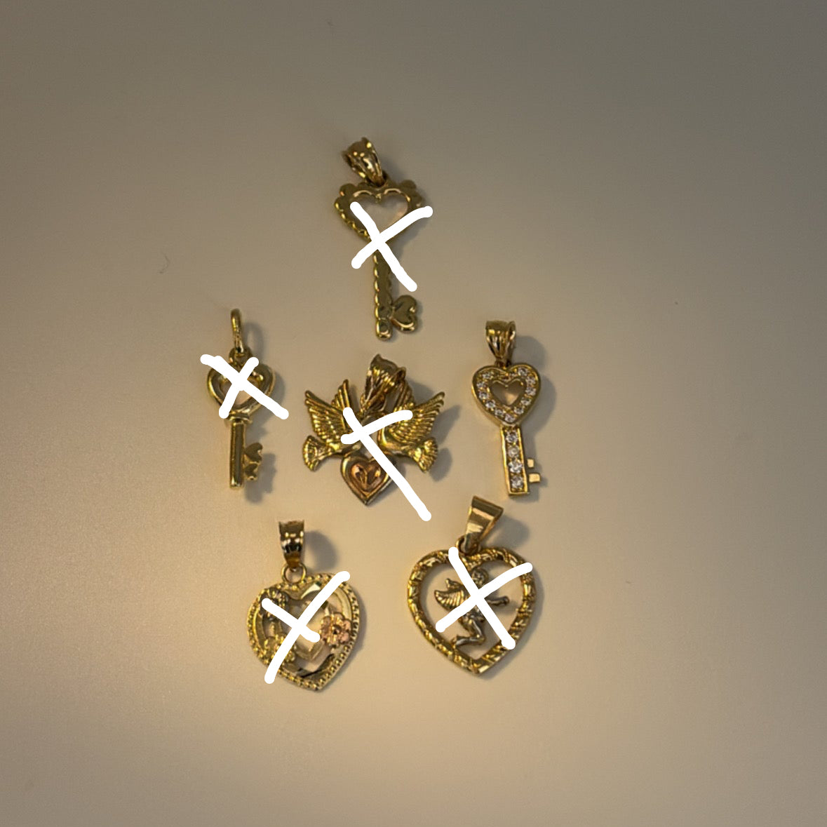 14k solid gold charms