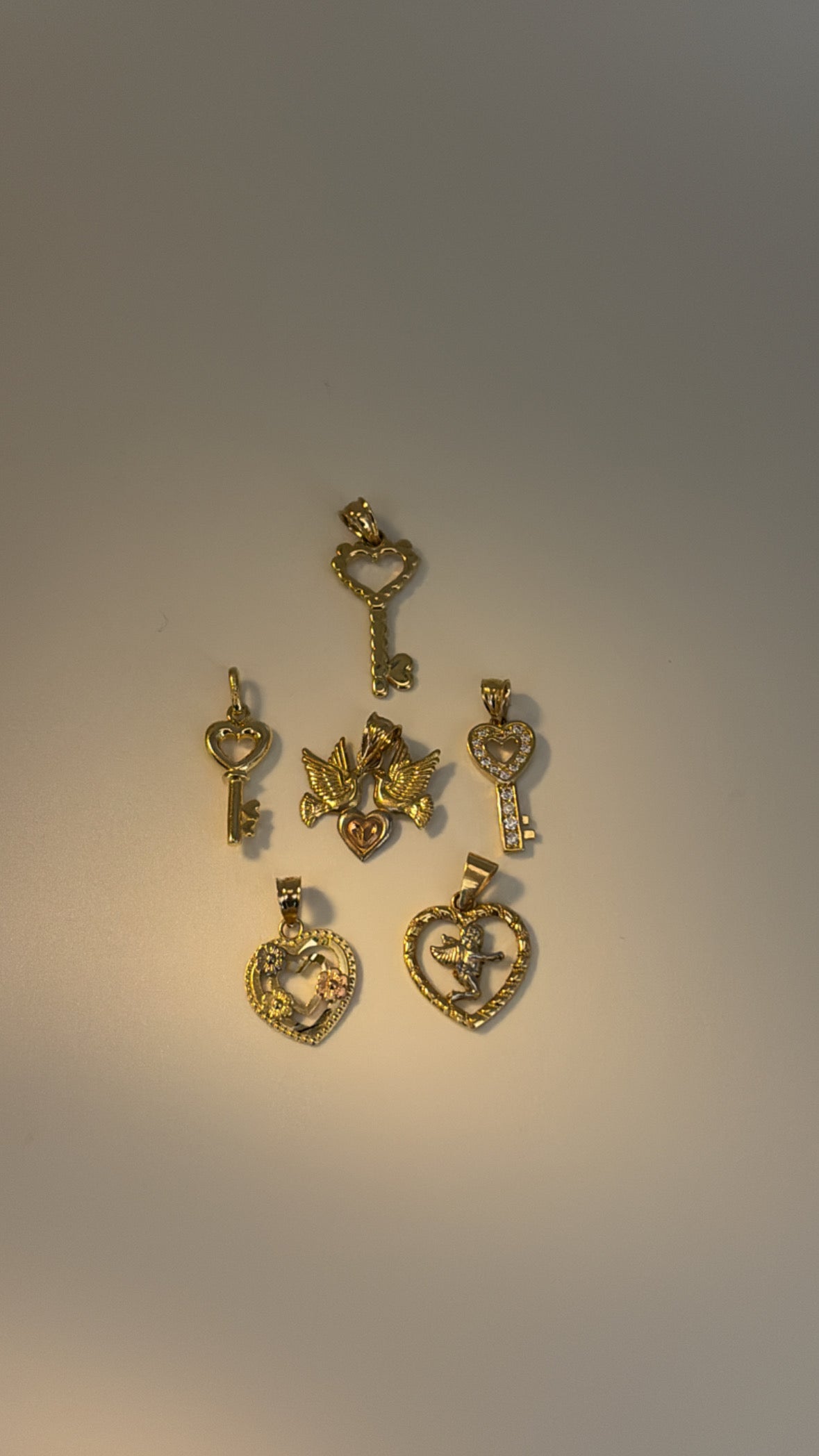 14k solid gold charms