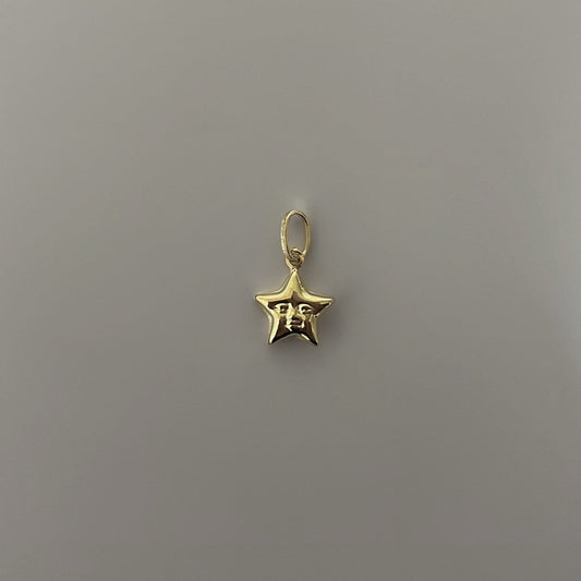 14k Solid gold happy star