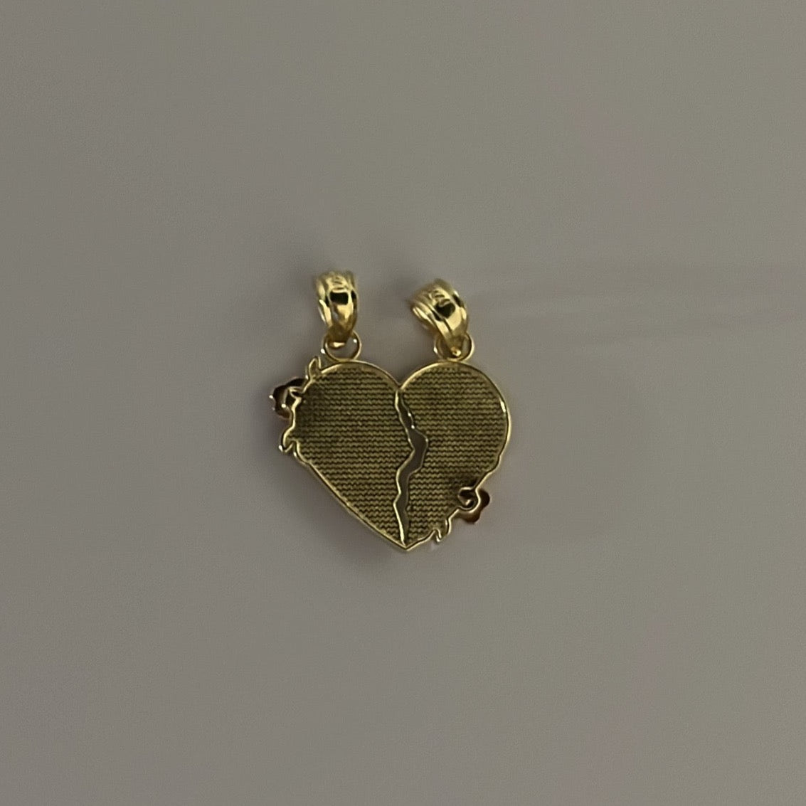 14k solid gold best friends break-apart charm