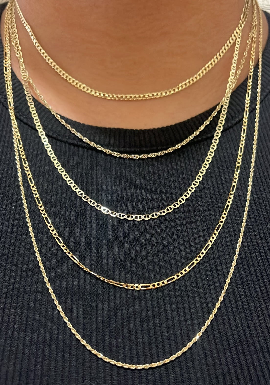 14k solid mariner chain