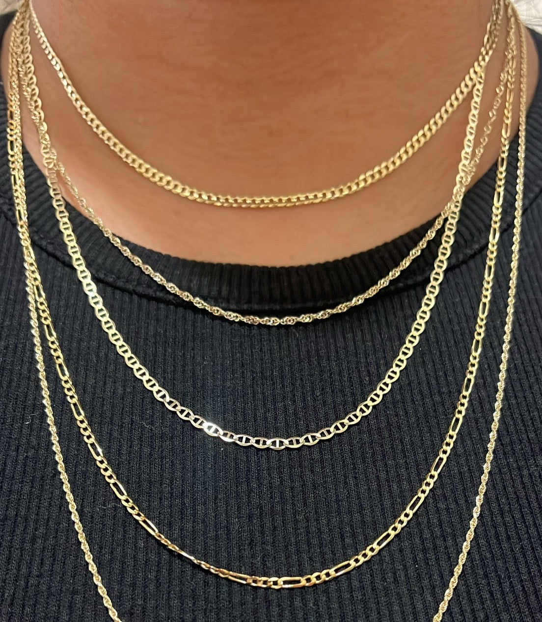 14k solid singapore chain