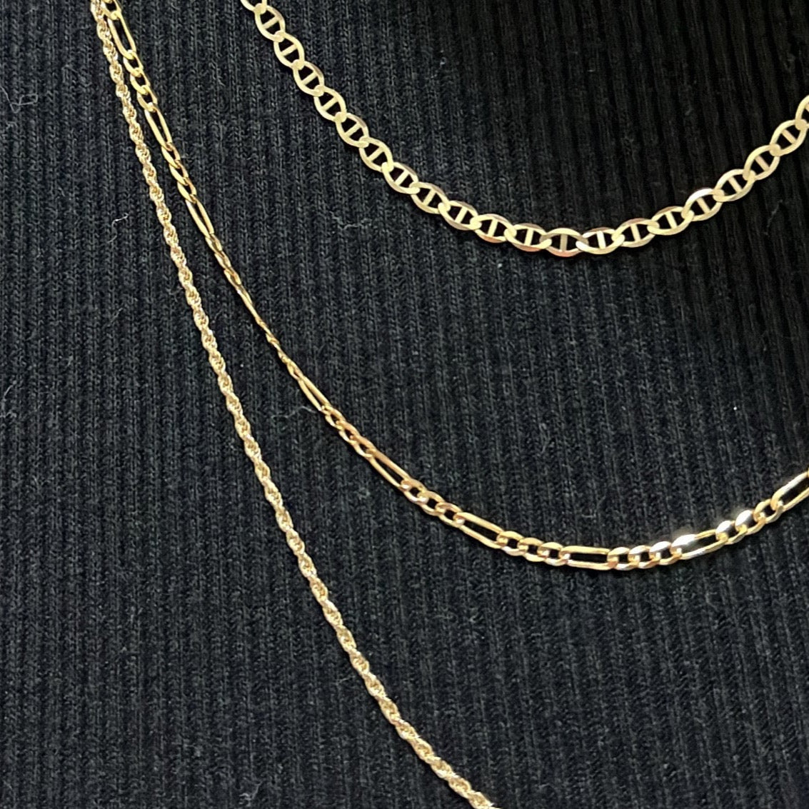 14k solid rope chain