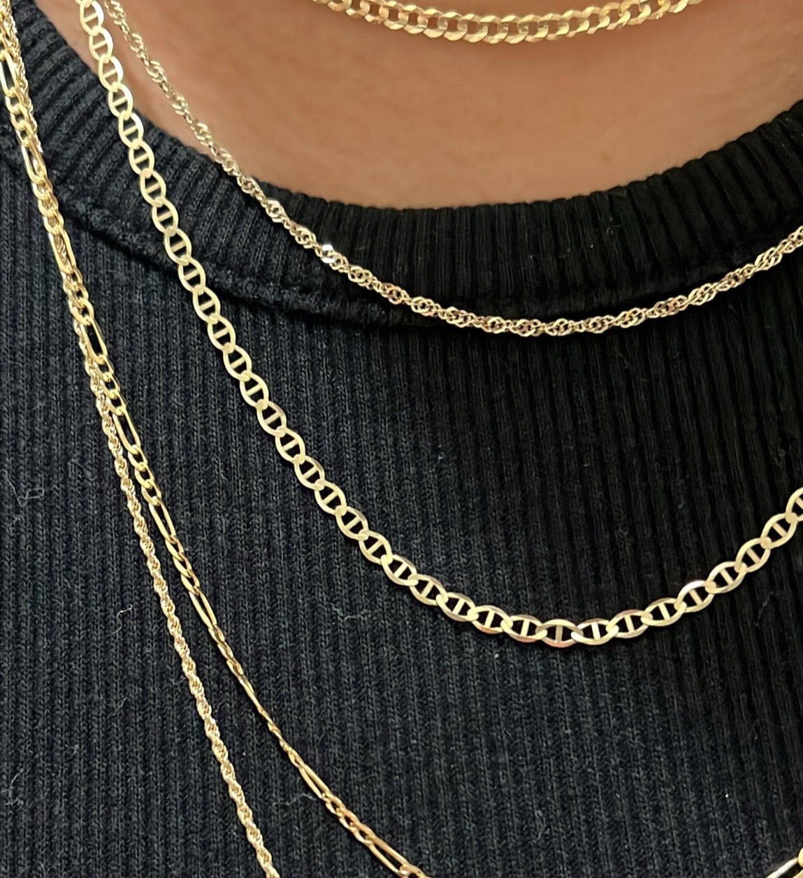 14k solid mariner chain