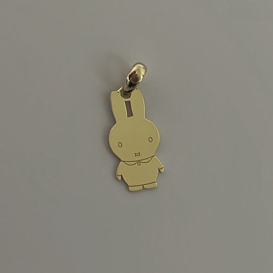 14K solid cute Miffy charm