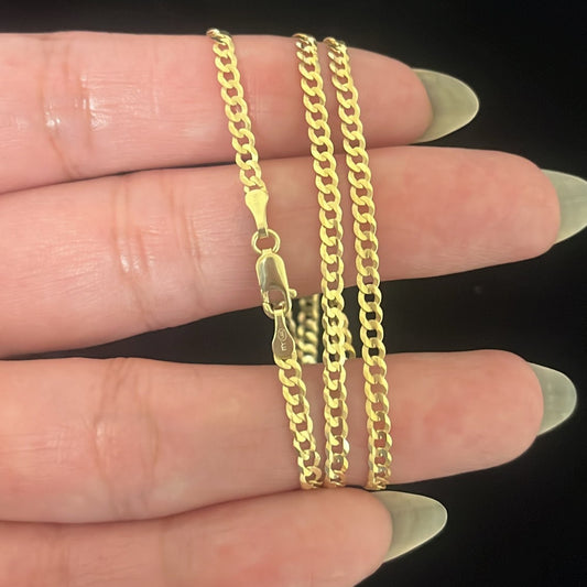 14k solid cuban chain