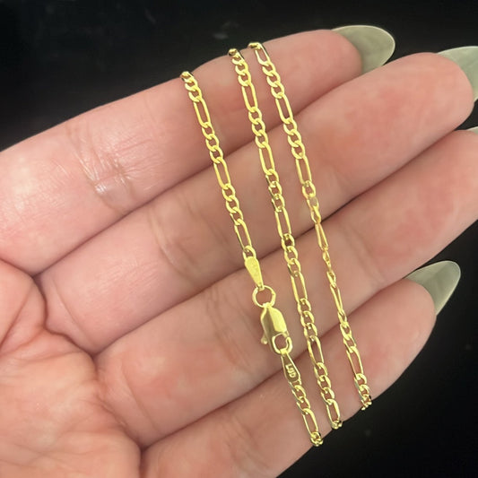 14k solid Figaro chain