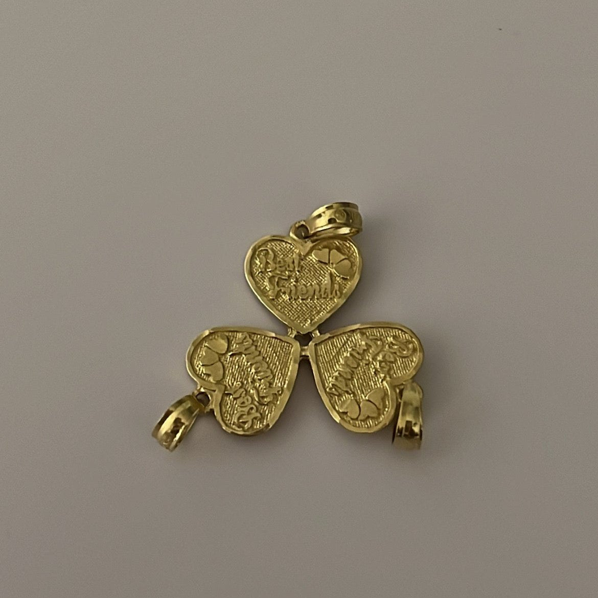 14k solid gold (3) best friends break-apart charms